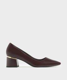 CHARLES & KEITH | メタルアクセント ブロックヒールパンプス / Metal Accented Block Heel Pumps(パンプス)