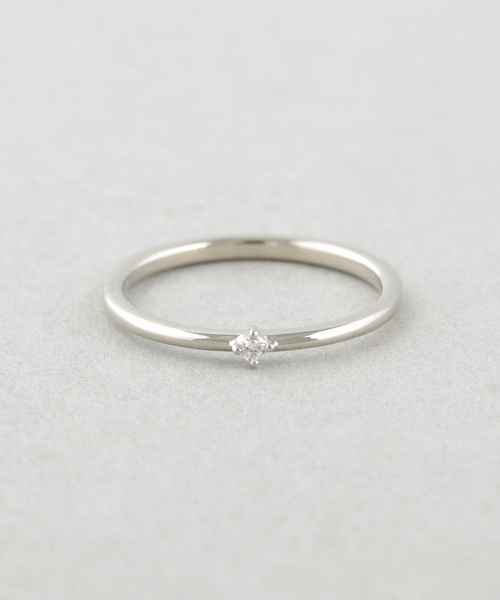 Jouete（ジュエッテ）の「ダイヤモンド ピンキーリング（リング・レディース・イエローゴールド/プラチナム・#5/#1/#3）」の2枚目の写真