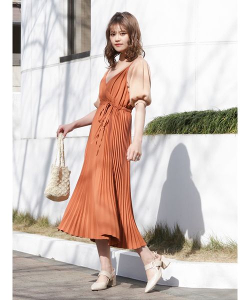 Dazzlin ダズリン の プリーツラインディティールワンピース ワンピース Wear