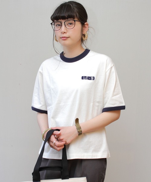 GYMPHLEX(ジムフレックス)の「GYMPHLEX / ジムフレックス CVC ジャージTEE JERSEY-T #J-1403(Tシャツ/カットソー・レディース・グレー/ネイビー/レッド・14)」の3枚目の写真