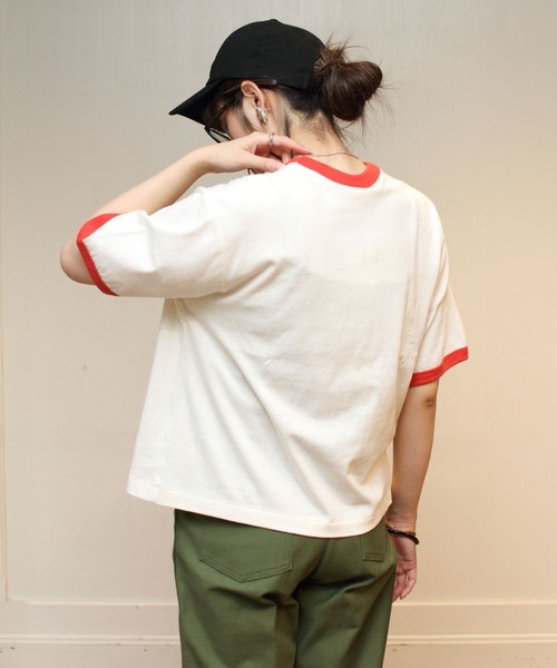 GYMPHLEX(ジムフレックス)の「GYMPHLEX / ジムフレックス CVC ジャージTEE JERSEY-T #J-1403(Tシャツ/カットソー・レディース・グレー/ネイビー/レッド・14)」の5枚目の写真