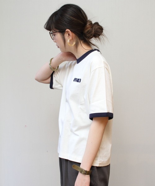 GYMPHLEX(ジムフレックス)の「GYMPHLEX / ジムフレックス CVC ジャージTEE JERSEY-T #J-1403(Tシャツ/カットソー・レディース・グレー/ネイビー/レッド・14)」の20枚目の写真