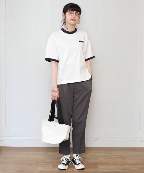 GYMPHLEX(ジムフレックス)の「GYMPHLEX / ジムフレックス CVC ジャージTEE JERSEY-T #J-1403(Tシャツ/カットソー・レディース・グレー/ネイビー/レッド・14)」の17枚目の写真