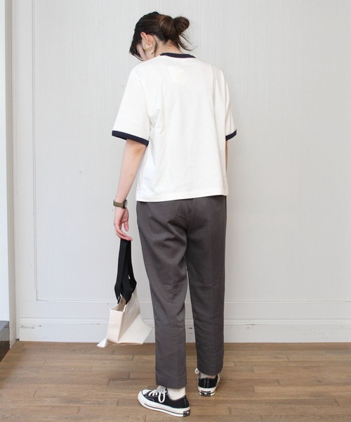 GYMPHLEX(ジムフレックス)の「GYMPHLEX / ジムフレックス CVC ジャージTEE JERSEY-T #J-1403(Tシャツ/カットソー・レディース・グレー/ネイビー/レッド・14)」の15枚目の写真