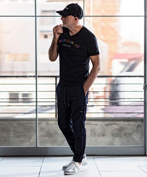 1PIU1UGUALE3  RELAX （ウノピゥウノウグァーレトレ リラックス）の「1PIU1UGUALE3 RELAX(ウノピゥウノウグァーレトレ)ストレッチナイロンハーフニットムーブパンツ（その他パンツ・メンズ・ブラック/ネイビー・S/M/L/XL/XXL）」の5枚目の写真