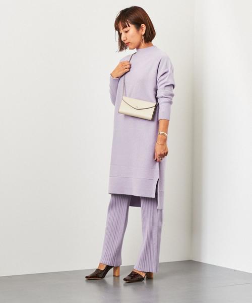 EMMEL REFINES（エメルリファインズ）の「〔ハンドウォッシャブル〕SMF HW ニットリブパンツ2（その他パンツ・レディース・オリーブ/ライラック/ナチュラル・FREE）」の11枚目の写真