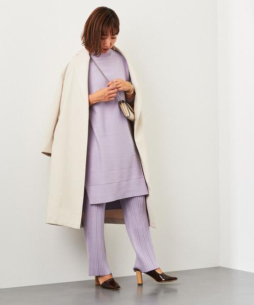 EMMEL REFINES（エメルリファインズ）の「〔ハンドウォッシャブル〕SMF HW ニットリブパンツ2（その他パンツ・レディース・オリーブ/ライラック/ナチュラル・FREE）」の9枚目の写真