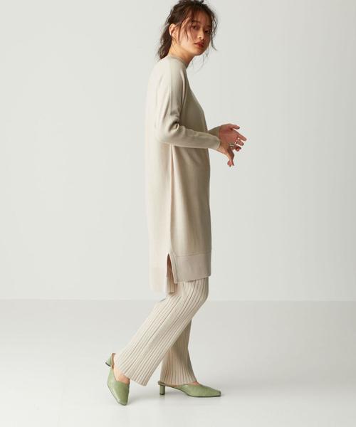 EMMEL REFINES（エメルリファインズ）の「〔ハンドウォッシャブル〕SMF HW ニットリブパンツ2（その他パンツ・レディース・オリーブ/ライラック/ナチュラル・FREE）」の8枚目の写真