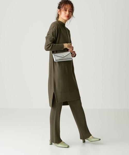 EMMEL REFINES（エメルリファインズ）の「〔ハンドウォッシャブル〕SMF HW ニットリブパンツ2（その他パンツ・レディース・オリーブ/ライラック/ナチュラル・FREE）」の7枚目の写真