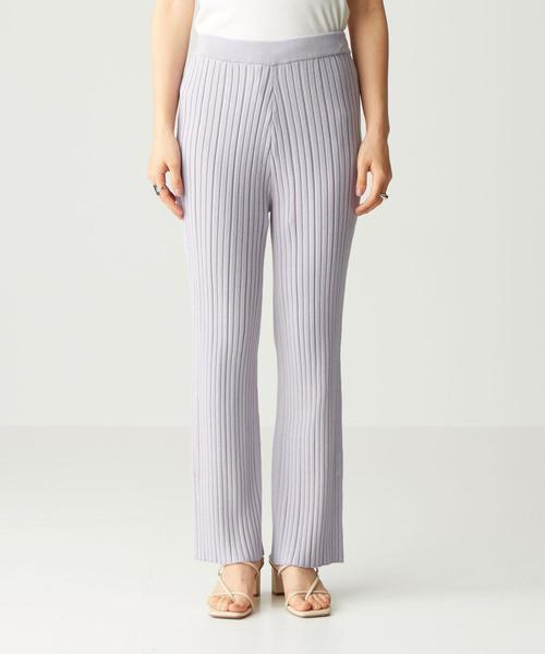 EMMEL REFINES（エメルリファインズ）の「〔ハンドウォッシャブル〕SMF HW ニットリブパンツ2（その他パンツ・レディース・オリーブ/ライラック/ナチュラル・FREE）」の4枚目の写真