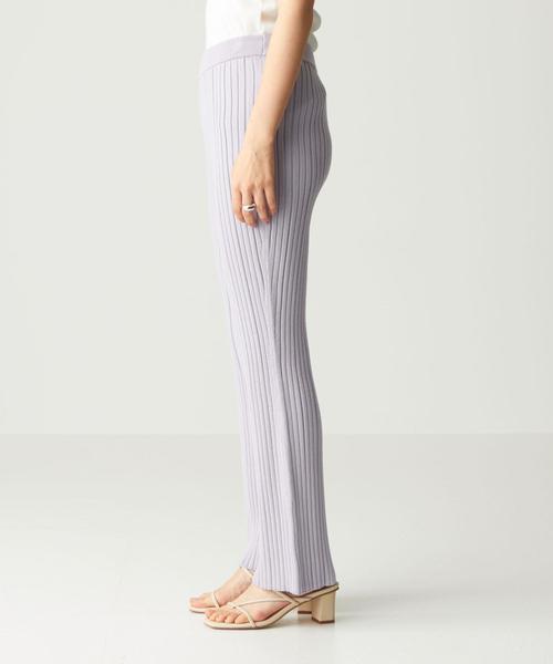 EMMEL REFINES（エメルリファインズ）の「〔ハンドウォッシャブル〕SMF HW ニットリブパンツ2（その他パンツ・レディース・オリーブ/ライラック/ナチュラル・FREE）」の22枚目の写真