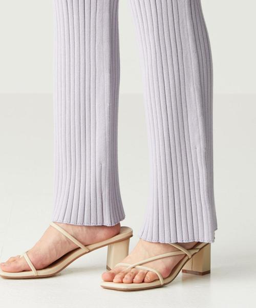 EMMEL REFINES（エメルリファインズ）の「〔ハンドウォッシャブル〕SMF HW ニットリブパンツ2（その他パンツ・レディース・オリーブ/ライラック/ナチュラル・FREE）」の18枚目の写真