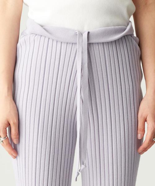 EMMEL REFINES（エメルリファインズ）の「〔ハンドウォッシャブル〕SMF HW ニットリブパンツ2（その他パンツ・レディース・オリーブ/ライラック/ナチュラル・FREE）」の17枚目の写真
