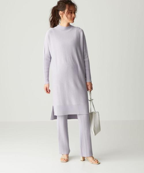 EMMEL REFINES（エメルリファインズ）の「〔ハンドウォッシャブル〕SMF HW ニットリブパンツ2（その他パンツ・レディース・オリーブ/ライラック/ナチュラル・FREE）」の13枚目の写真