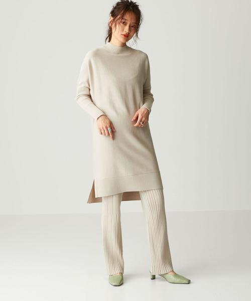 EMMEL REFINES（エメルリファインズ）の「〔ハンドウォッシャブル〕SMF HW ニットリブパンツ2（その他パンツ・レディース・オリーブ/ライラック/ナチュラル・FREE）」の12枚目の写真