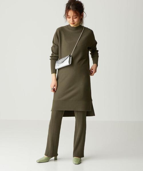 EMMEL REFINES（エメルリファインズ）の「〔ハンドウォッシャブル〕SMF HW ニットリブパンツ2（その他パンツ・レディース・オリーブ/ライラック/ナチュラル・FREE）」の14枚目の写真