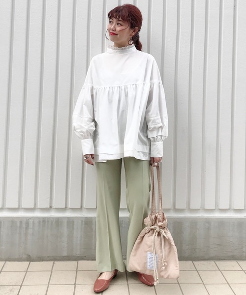 archives(アルシーヴ)の「【pink beigeはweb限定カラー】巾着メッセージトートbag(トートバッグ・レディース・アイボリー/ベージュ/グリーン/ピンクベージュ・MEDIUM)」の19枚目の写真