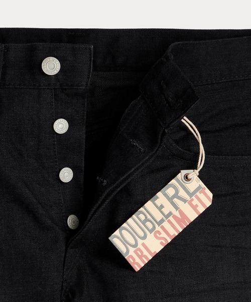 RRL スリムフィット ブラック セルビッジジーンズ W30 L30 RRL スリムフィット ブラック セルビッジジーンズ W30 L30