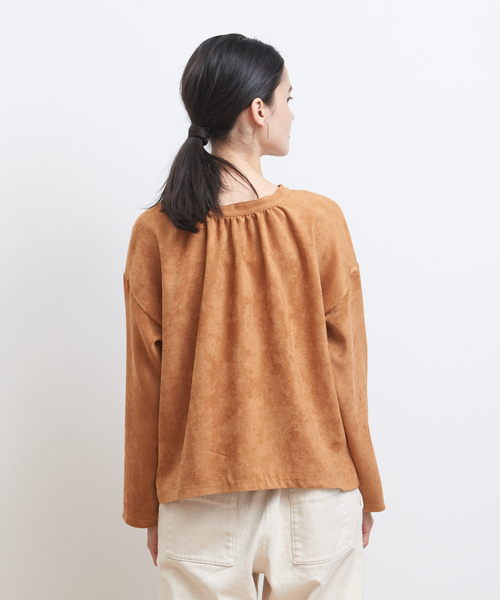 collex(コレックス)の「【前後2WAY】ウォッシャブル スエードボウタイプルオーバー(シャツ/ブラウス・レディース・ライトグレー/ブラウン・フリー)」の7枚目の写真