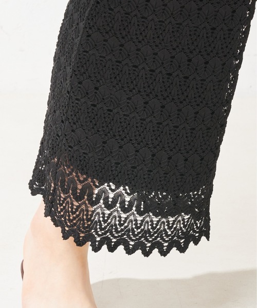 natural couture（ナチュラルクチュール）の「クロシェ風レースパンツ（その他パンツ・レディース・ブラック/キャメル/ライトベージュ・FREE）」の7枚目の写真