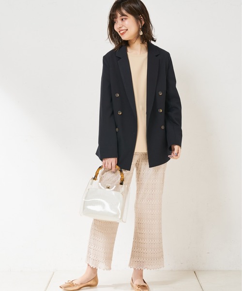 natural couture（ナチュラルクチュール）の「クロシェ風レースパンツ（その他パンツ・レディース・ブラック/キャメル/ライトベージュ・FREE）」の9枚目の写真