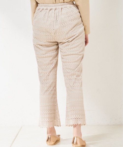 natural couture（ナチュラルクチュール）の「クロシェ風レースパンツ（その他パンツ・レディース・ブラック/キャメル/ライトベージュ・FREE）」の19枚目の写真