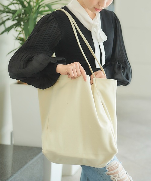TABI PAL(タビパル)の「【TABI PAL】大き目 キャンバス トートバッグ(トートバッグ・レディース・ブラック/ブラウン/カーキ/アイボリー・FREE)」の7枚目の写真