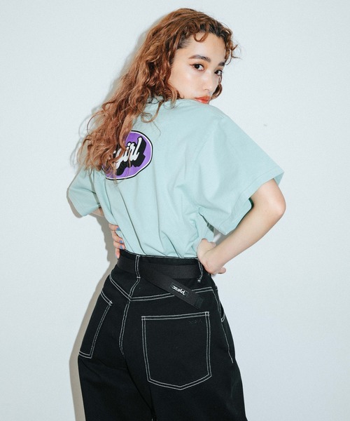 X-girl（エックスガール）の「BOX LOGO GI BELT（ベルト・レディース・オリーブ/ベージュ/ライトパープル/ブラック・ONE SIZE）」の6枚目の写真