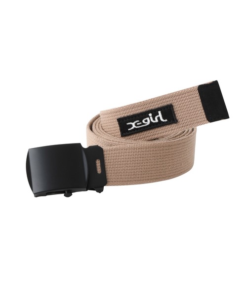 X-girl（エックスガール）の「BOX LOGO GI BELT（ベルト・レディース・オリーブ/ベージュ/ライトパープル/ブラック・ONE SIZE）」の12枚目の写真