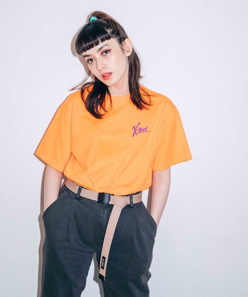 X-girl（エックスガール）の「BOX LOGO GI BELT（ベルト・レディース・オリーブ/ベージュ/ライトパープル/ブラック・ONE SIZE）」の13枚目の写真