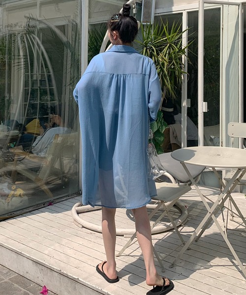 Girly Doll（ガーリードール）の「シアーシャツブラウス（シャツ/ブラウス・レディース・ホワイト/ブルー/グリーン・FREE）」の20枚目の写真