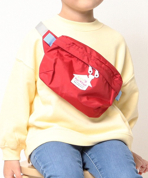 FREDRIK PACKERS（フレドリックパッカーズ）の「∴【 FREDRIK PACKERS / フレドリックパッカーズ 】KIDS FUNNY PACK‥（ボディバッグ/ウエストポーチ・キッズ・レッド/パープル/オリーブ/ブルー/ピンク/イエロー・FREE）」の6枚目の写真
