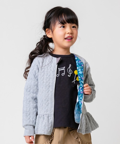 セール ニットキルトジャケット ノーカラージャケット La Poche Biscuit ラポシェビスキュイ のファッション通販 Zozotown