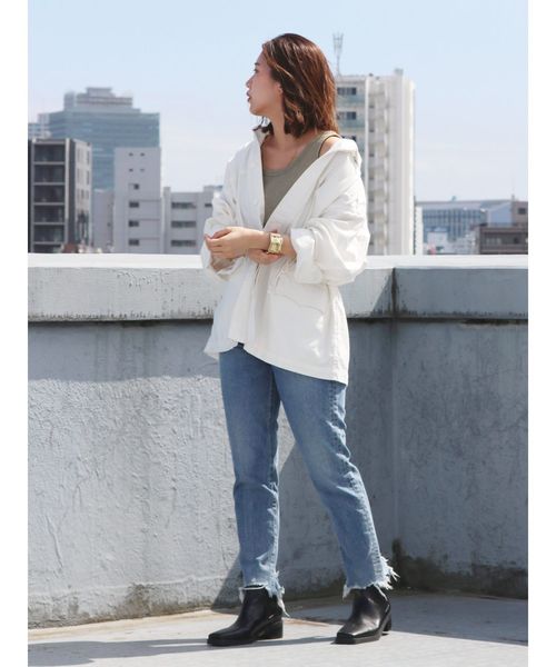 Ungrid（アングリッド）の「ランダムテレコタンクトップ（タンクトップ・レディース・アイボリー/オレンジ/カーキ/ブラック・FREE）」の8枚目の写真