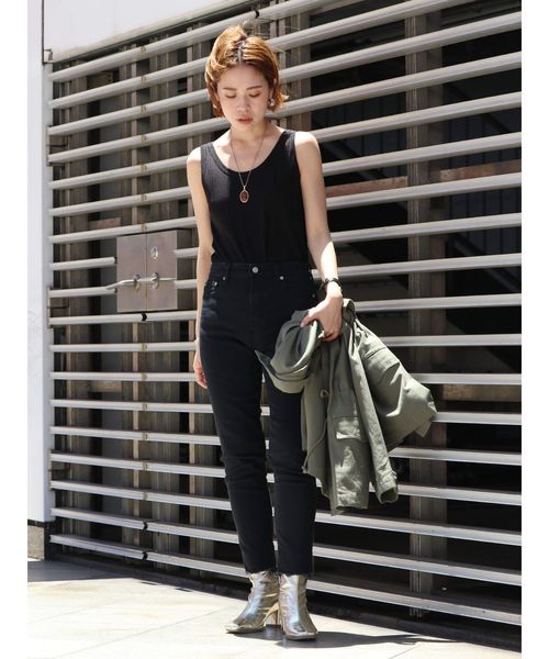 Ungrid（アングリッド）の「ランダムテレコタンクトップ（タンクトップ・レディース・アイボリー/オレンジ/カーキ/ブラック・FREE）」の10枚目の写真