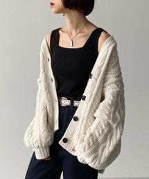 PAGEBOY | ケーブルボリュームカーディガン (ローゲージニット/ボリューム袖)(カーディガン/ボレロ)