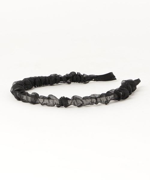 WEGO（ウィゴー）の「WEGO/透けプリーツカチューシャ（カチューシャ・レディース・ブラック/マスタード・FREE）」の3枚目の写真