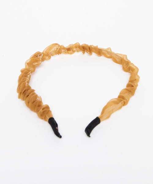 WEGO（ウィゴー）の「WEGO/透けプリーツカチューシャ（カチューシャ・レディース・ブラック/マスタード・FREE）」の7枚目の写真