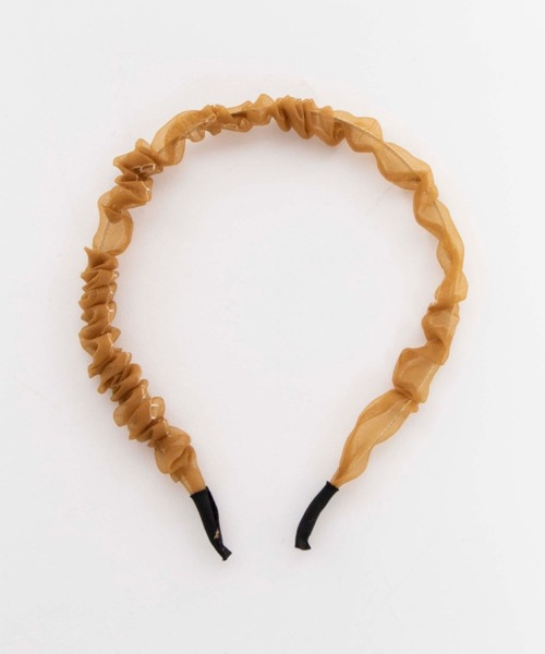 WEGO（ウィゴー）の「WEGO/透けプリーツカチューシャ（カチューシャ・レディース・ブラック/マスタード・FREE）」の6枚目の写真