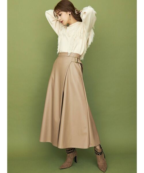 RESEXXY（リゼクシー）の「フリンジニットトップス（ニット/セーター・レディース・ブラック/オフホワイト/キャメル・FREE）」の20枚目の写真