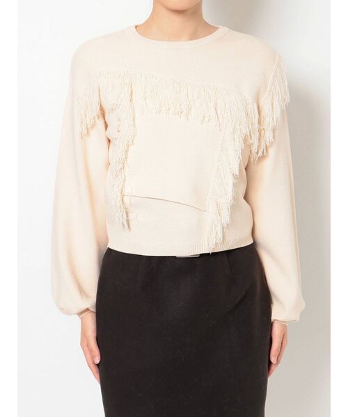 RESEXXY（リゼクシー）の「フリンジニットトップス（ニット/セーター・レディース・ブラック/オフホワイト/キャメル・FREE）」の22枚目の写真