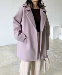 パープル　チェスターコート DOUBLE BRESTED HALF COAT / ダブルブレストハーフコート
