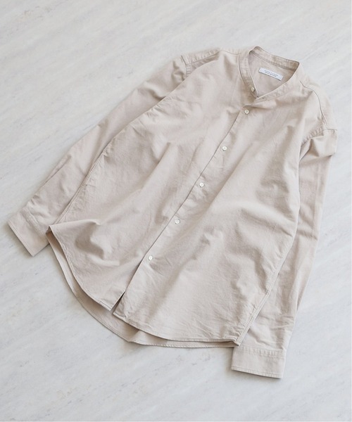 JOURNAL STANDARD(ジャーナルスタンダード)の「NEL PATTERN バンドカラーシャツ(シャツ/ブラウス・メンズ・ホワイト/ベージュ/ネイビー/ナチュラル/コバルトブルー/クリアブルー・SMALL/MEDIUM/LARGE/X-LARGE)」の1枚目の写真