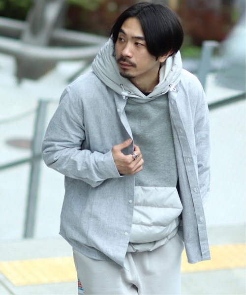 JOURNAL STANDARD(ジャーナルスタンダード)の「NEL PATTERN バンドカラーシャツ(シャツ/ブラウス・メンズ・ホワイト/ベージュ/ネイビー/ナチュラル/コバルトブルー/クリアブルー・SMALL/MEDIUM/LARGE/X-LARGE)」の4枚目の写真