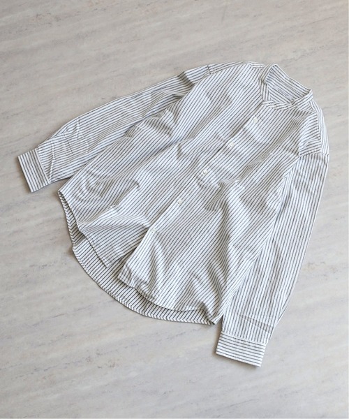 JOURNAL STANDARD(ジャーナルスタンダード)の「NEL PATTERN バンドカラーシャツ(シャツ/ブラウス・メンズ・ホワイト/ベージュ/ネイビー/ナチュラル/コバルトブルー/クリアブルー・SMALL/MEDIUM/LARGE/X-LARGE)」の5枚目の写真