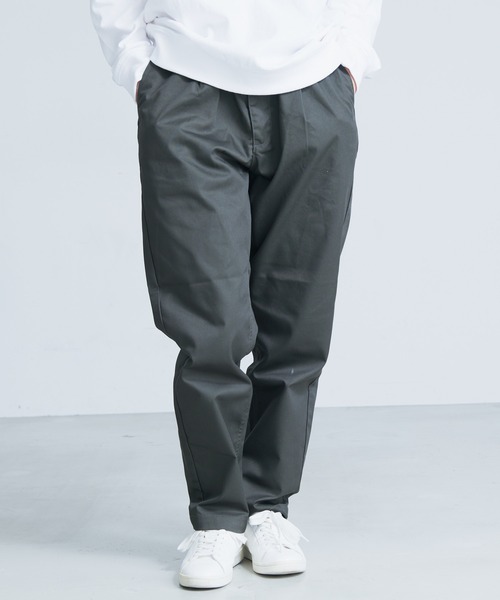 Dickies(ディッキーズ)の「【DICKIES/ディッキーズ】ツイルイージーパンツ 0410-7711 ビッグシルエット ジョガーパンツ テーパードシルエット ウエストゴム仕様 タック入り(その他パンツ・メンズ・チャコールグレー/ブラック/ベージュ/カーキ/グリーン/スミクロ/オリーブ/グレー/ダークベージュ・MEDIUM/LARGE/X-LARGE)」の8枚目の写真