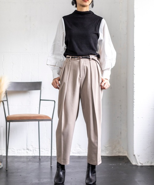 4youstory（フォーユーストーリー）の「【4youstory タックパンツ】（その他パンツ・レディース・ダークブラウン/グレイッシュベージュ/テラコッタ・FREE）」の11枚目の写真