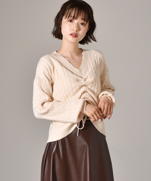 セール ドロストケーブルニット ニット セーター Retro Girl レトロガール のファッション通販 Zozotown