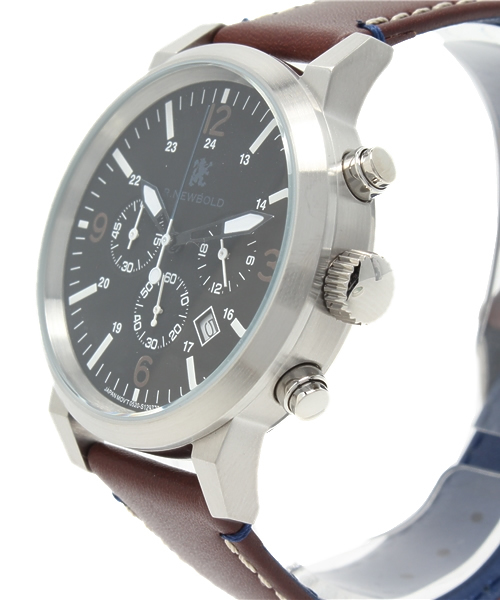 R.NEWBOLD（アールニューボールド）の「CHRONOGRAPH WRIST WATCH/LEATHER BAND/805800（アナログ腕時計・メンズ・オフホワイト/ブラック/ネイビー・FREE）」の7枚目の写真