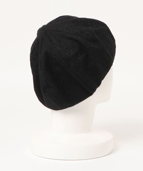 チチカカ（チチカカ）の「コットン刺繍レースベレー（ハンチング/ベレー帽・レディース・ホワイト/ブラック/ライトベージュ・FREE）」の10枚目の写真
